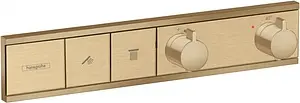 Термостат для 2 потребителей Hansgrohe RainSelect шлифованная бронза 15380140, 1