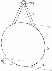 Зеркало с подсветкой Continent Best Led 65 с бесконтактным сенсором чёрный ЗЛП606, 2