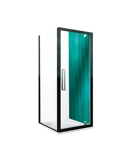 Душевое ограждение 800x1000мм прозрачное стекло Roltechnik Exclusive Line ECDO1N+ECDBN/800*1000 black elox 562-8000000-05-02+563-1000000-05-02