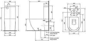 Чаша унитаза Aquanet ZV-2 C1 белый ZV-2 C1, 2