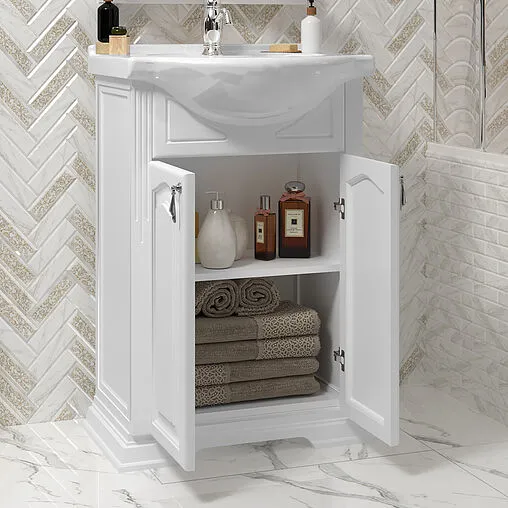 Тумба под умывальник напольный Opadiris Риспекто 55 белый матовый 00-00007072