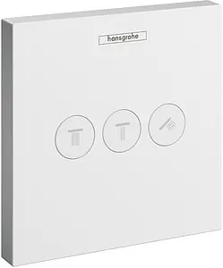 Вентиль переключающий на 3 потребителя Hansgrohe ShowerSelect белый матовый 15764700, 1