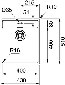 Мойка кухонная Franke Maris MRX 210-40 TL нержавеющая сталь 127.0544.021 Мойка кухонная Franke Maris MRX 210-40 TL нержавеющая сталь 127.0544.021, 2