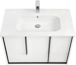 Тумба-умывальник подвесная Aquaton Ривьера 80 белый матовый 1A2390K1RVX20, 4