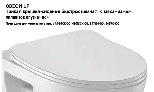 Крышка-сиденье для унитаза с микролифтом Jacob Delafon Odeon Up белый 8322K-00, 2