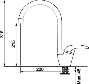 Смеситель для кухни Franke Platino сахара 115.0289.897, 2