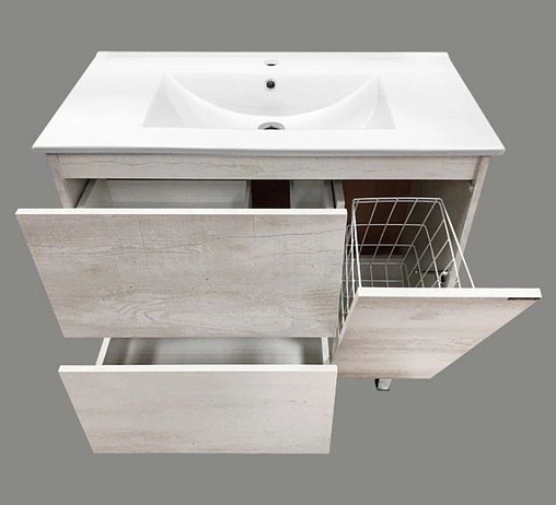 Тумба-умывальник напольная Comforty Верона 90 дуб белый 00-00001972CF