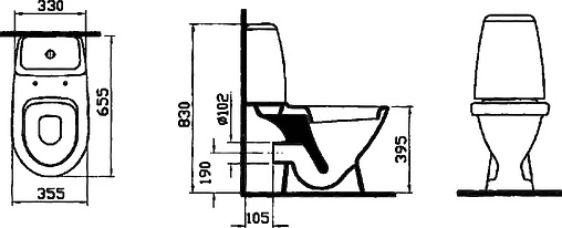 Унитаз-компакт VitrA Grand белый 9763B003-0567