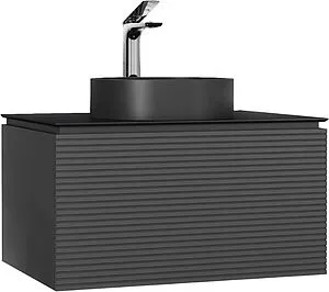 Тумба под умывальник подвесная Jorno Stone 100 антрацит Stn.01.100/P/A/JR, 1