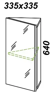 Шкаф-зеркало Aqwella Rio 33.5 белый Rio.04.33, 2