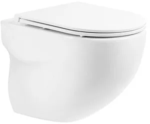 Унитаз подвесной безободковый BelBagno Onda белый BB066CHR, 1