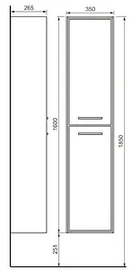 Шкаф-пенал подвесной Raval Frame 35 дуб трюфель Fra.04.160/P/DT Шкаф-пенал подвесной Raval Frame 35 дуб трюфель Fra.04.160/P/DT, 2