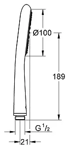 Лейка ручного душа Grohe Rainshower Icon хром 27375000 Лейка ручного душа Grohe Rainshower Icon хром 27375000, 2