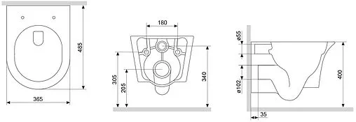 Унитаз подвесной безободковый Damixa Skyline белый DX35C1700SC Унитаз подвесной безободковый Damixa Skyline белый DX35C1700SC