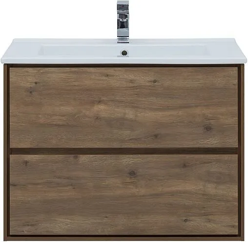 Тумба под умывальник подвесная Aquanet Милан 85 дуб рустикальный 00339968