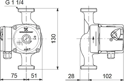 Насос циркуляционный Grundfos UPS 20-60 130 96281472