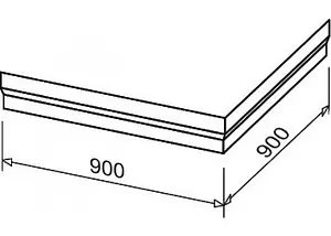 Панель для поддона Ravak Perseus 90 set L A827701010, 2