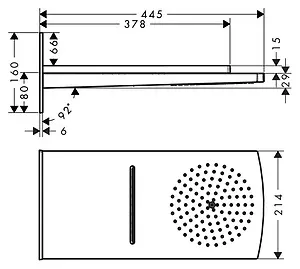 Лейка верхнего душа Hansgrohe Raindance Rainfall 180 2jet белый/хром 28433400, 2