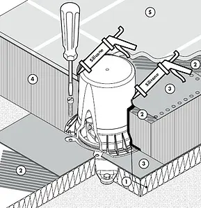 Скрытая часть напольного смесителя для ванны AXOR Starck 10452180, 2
