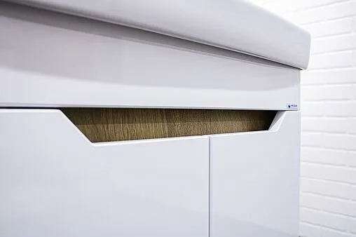 Тумба под умывальник подвесной Айсберг Мечта 50 белый/дуб сонома DM2315T