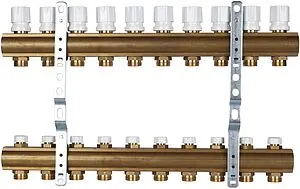 Группа коллекторная без расходомеров 10 отводов 1&quot;в/в x ¾&quot;ек Luxor CD 468/10 15552710, 3