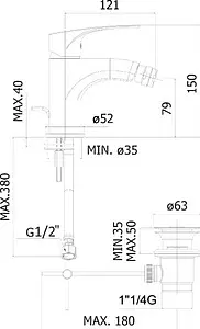 Смеситель для биде Paffoni Lime хром LM135CR Смеситель для биде Paffoni Lime хром LM135CR, 2