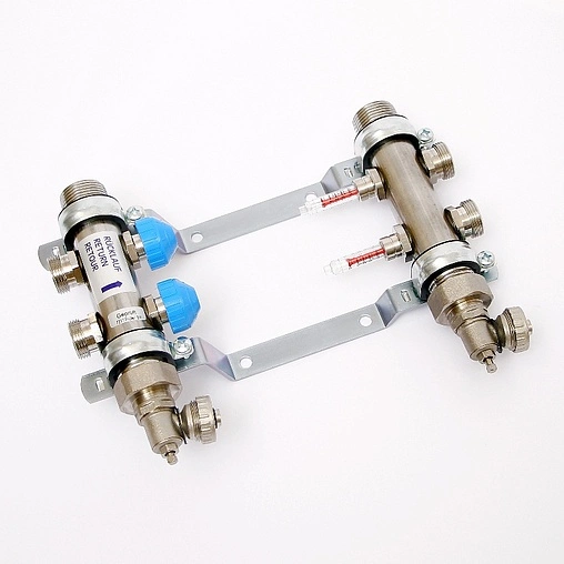 Группа коллекторная с расходомерами 2 отвода 1&quot;н/н x ¾&quot;ек Uni-fitt 455W4302