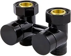 Узел нижнего подключения радиатора прямой М22x1.5 x ¾"ек Schlosser Exclusive черный Ral 9005 601000102 Узел нижнего подключения радиатора прямой М22x1.5 x ¾"ек Schlosser Exclusive черный Ral 9005 601000102, 1