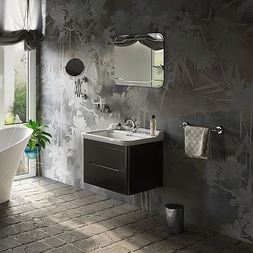 Раковина Kerasan Waldorf 80 белый 4141K1bi/cr*3 Раковина Kerasan Waldorf 80 белый 4141K1bi/cr*3