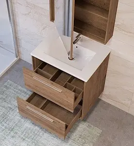 Тумба-умывальник подвесная Raval Frame 60 дуб трюфель Fra.01.60/P/DS+QDR60SLWB01 Тумба-умывальник подвесная Raval Frame 60 дуб трюфель Fra.01.60/P/DS+QDR60SLWB01, 5