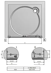 Дверь в нишу 1500мм прозрачное стекло Roltechnik Exclusive Line ECD2/1500 black elox L 564-150000L-05-02 Дверь в нишу 1500мм прозрачное стекло Roltechnik Exclusive Line ECD2/1500 black elox L 564-150000L-05-02, 2