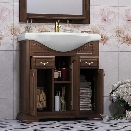 Тумба-умывальник напольная Opadiris Риспекто 80 орех антикварный 00-00006025+4620008198941