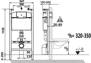 Инсталляция для подвесного унитаза Roca Active 89011101B Инсталляция для подвесного унитаза Roca Active 89011101B, 2
