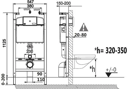 Инсталляция для подвесного унитаза Roca Active 89011101B