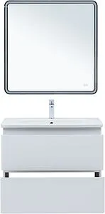 Тумба-умывальник подвесная Aquanet Эмбер 80 белый матовый 00330467+11080-KL, 5