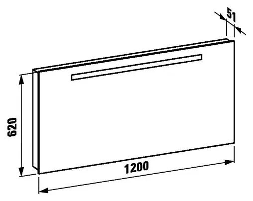 Зеркало с подсветкой Laufen Case 120 4.4726.1.996.144.1