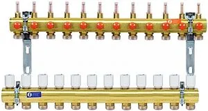 Группа коллекторная с расходомерами 12 отводов 1&quot;в/в x ¾&quot;ек Giacomini R553KY072, 1