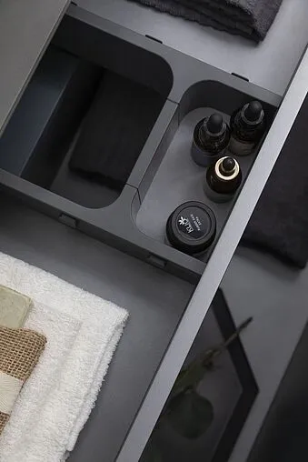 Тумба-умывальник подвесная Allen Brau Infinity 85 антрацит 1.21002.AM+