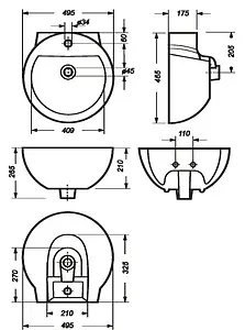 Раковина Sanita Luxe Art Flora 50 белый ARTSLWB10, 3