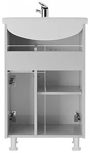 Тумба-умывальник напольный Айсберг Классик 55 белый DA1019T+Вн МуБ03, 5