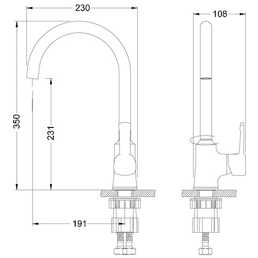 Смеситель для кухни Lemark Evitta хром LM0505C