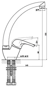 Смеситель для кухни Gross Aqua Basic хром 3205257C-A02, 2