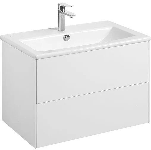 Тумба под умывальник подвесная Aquaton Сохо 75 белый глянец 1A258101AJ010