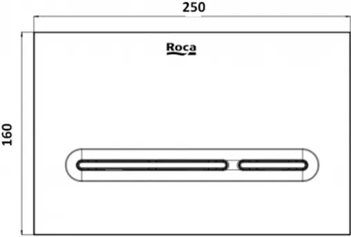 Клавиша смыва для унитаза Roca PL-5 890099005 кнопки/хром матовый, панель/белый глянцевый