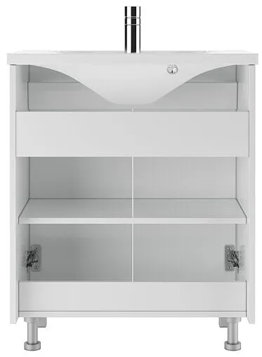 Тумба под умывальник напольный Домино Optima 65 белый глянец DO1905T