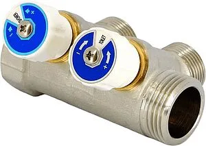 Коллектор регулирующий проходной 2 отвода 1"в/н x ¾"ек Uni-fitt 400N4321 Коллектор регулирующий проходной 2 отвода 1"в/н x ¾"ек Uni-fitt 400N4321, 2