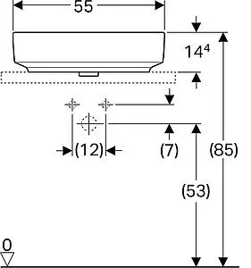 Раковина Geberit VariForm 55 белый 500.774.01.2 Раковина Geberit VariForm 55 белый 500.774.01.2, 3
