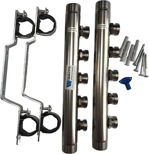 Группа коллекторная распределительная 5 отводов 1"н/н x ¾"ек Watts HLV2000 VA 10080777