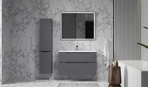 Тумба под умывальник подвесная Raval Wector 100 антрацит Wct.01.100/P/A/MD