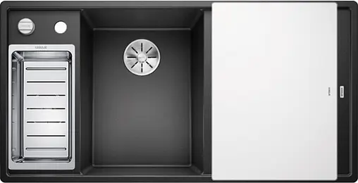 Мойка кухонная Blanco Axia III 6 S-F 100 L (доска стекло) антрацит 524669